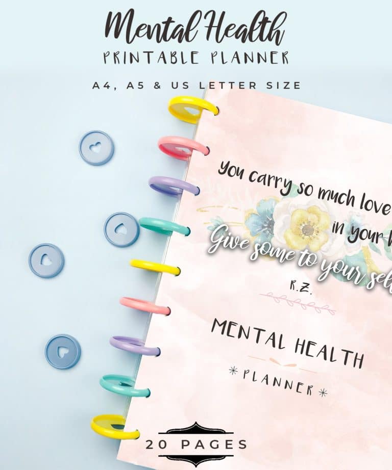 Mental Health Self Care Planner Bundle Holiday Planner Tickled