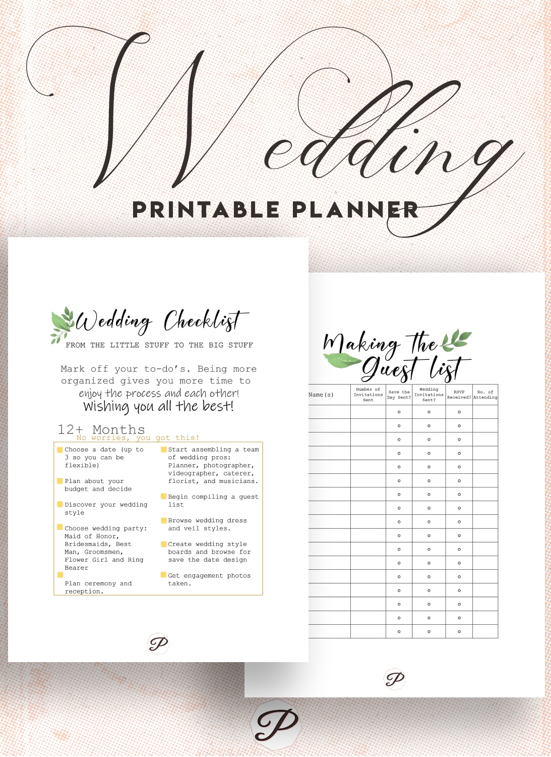 Wedding Planner + 2021 Planner - Tickled Think Printables