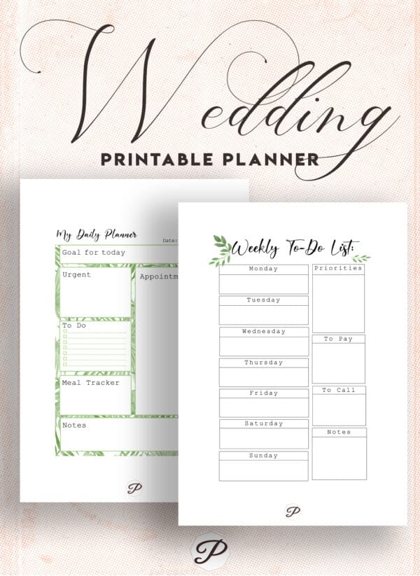 Wedding Planner + 2022 Planner - Tickled Think Printables